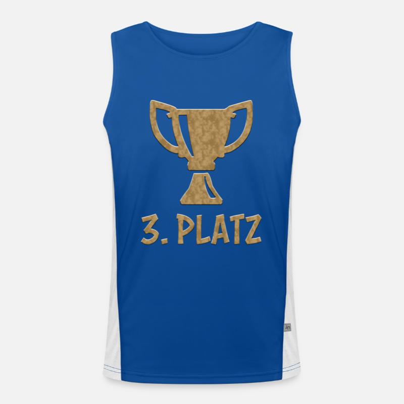3. Platz Bronze Sieger Gewinner Winner Dritter Funktionelles Kontrast-Tank Top für Männer 