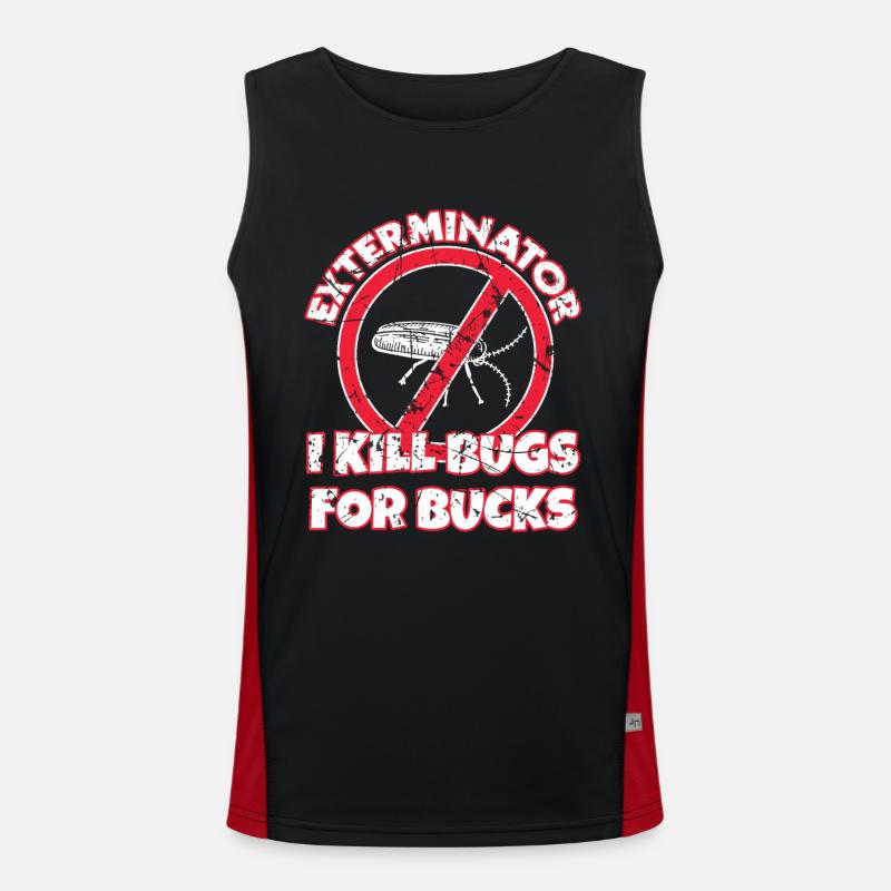 Kammerjäger I Kill Bugs For Bucks Exterminator Funktionelles Kontrast-Tank Top für Männer 