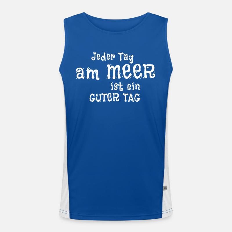 Jeder Tag am Meer ist ein guter Tag Funktionelles Kontrast-Tank Top für Männer 