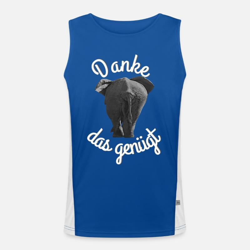 Éléphant merci, ça suffit Débardeur respirant contrasté Homme 