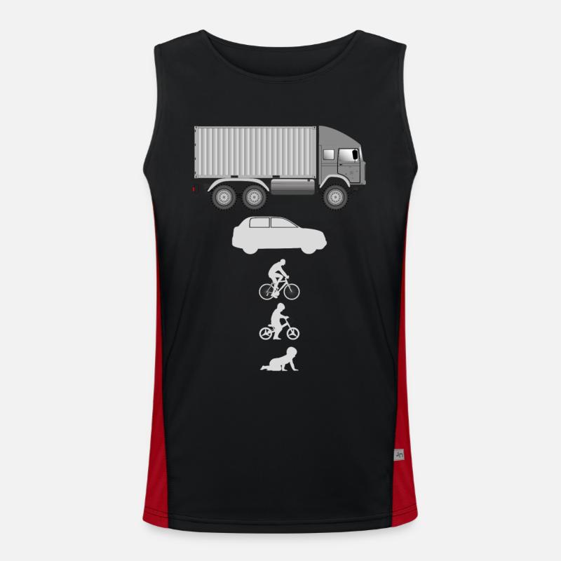 Evolution Container Truck - Men's Functional Contrast Tank Top  - black/red