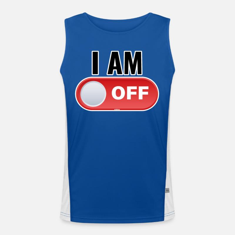 I AM OFF Funktionelles Kontrast-Tank Top für Männer 