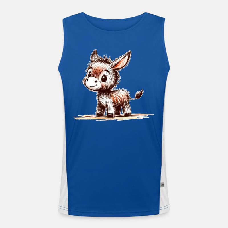 Eselchen Funktionelles Kontrast-Tank Top für Männer 
