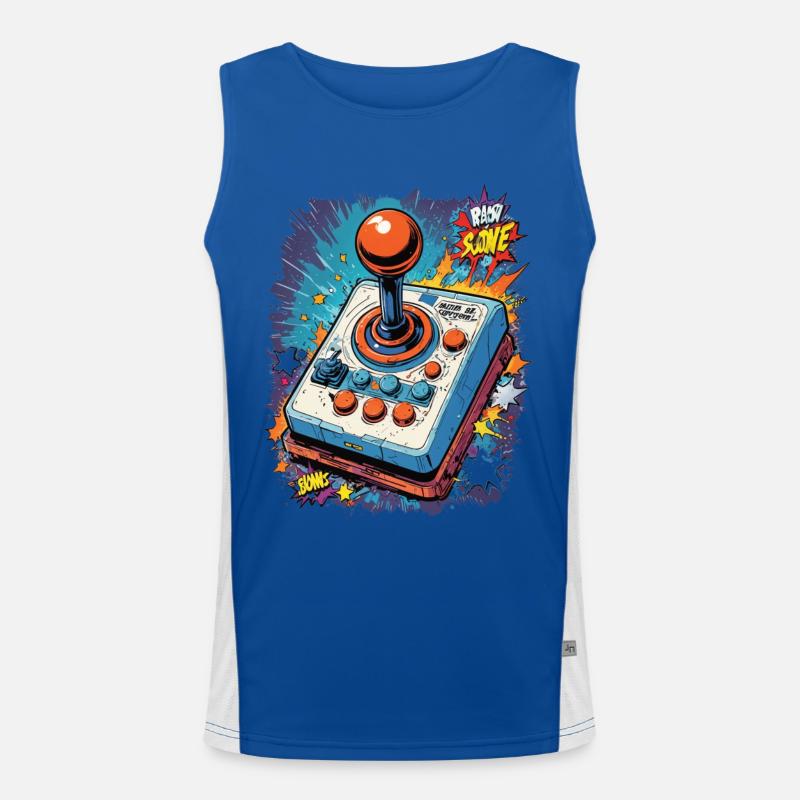 Retro Gamer Joystick / Controller Console Games Men's Functional Contrast Tank Top 