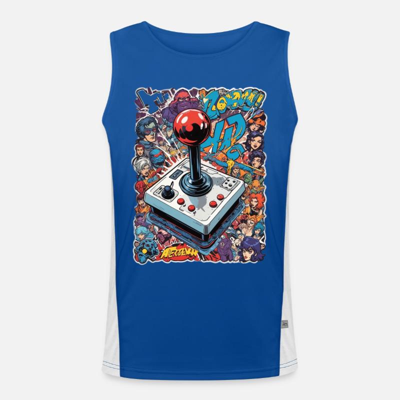 Retro Gamer Joystick / Controller Konsolenspiele Funktionelles Kontrast-Tank Top für Männer 