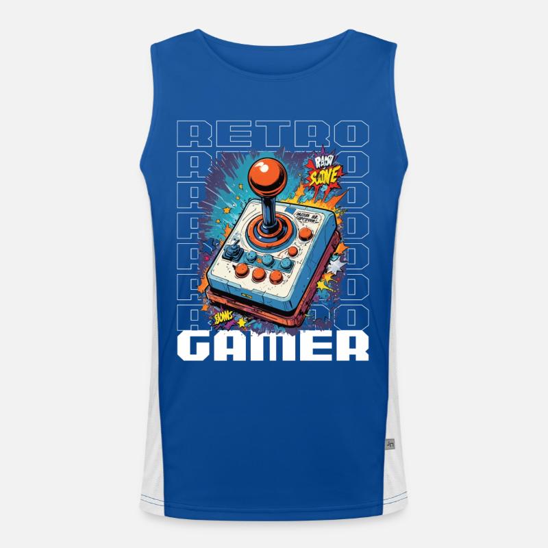 Retro Gamer Joystick / Controller Jeux de console Débardeur respirant contrasté Homme 