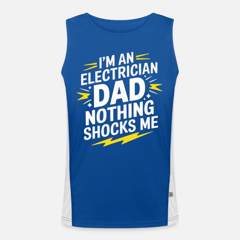 Elektriker Elektroniker Handwerker Beruf Spruch Funktionelles Kontrast-Tank Top für Männer 