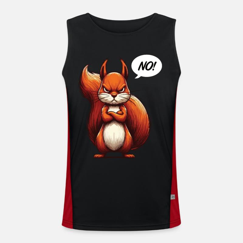 No Eichhörnchen Eichhorn Eichhörnchenliebhaber Funktionelles Kontrast-Tank Top für Männer 