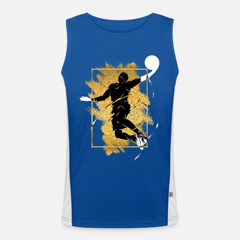 Basketteur Basketteur Dunking Gold Splash Débardeur respirant contrasté Homme 