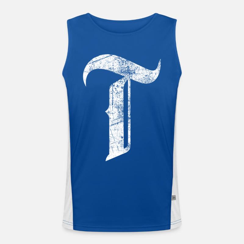 Tshirt alphabet initial T Débardeur respirant contrasté Homme 