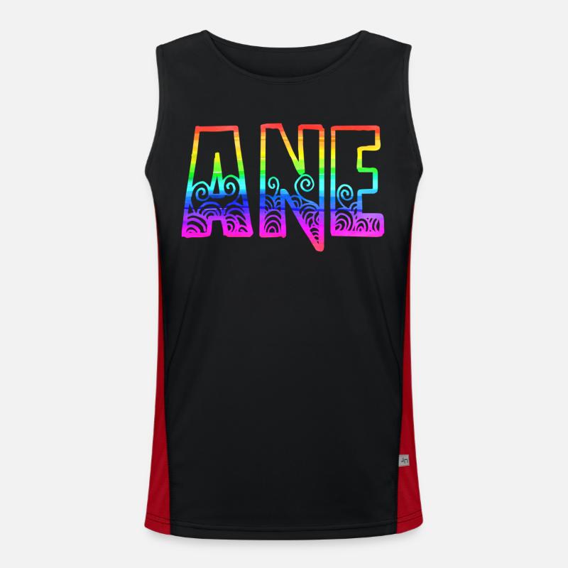 ane rs regenbogen Funktionelles Kontrast-Tank Top für Männer 