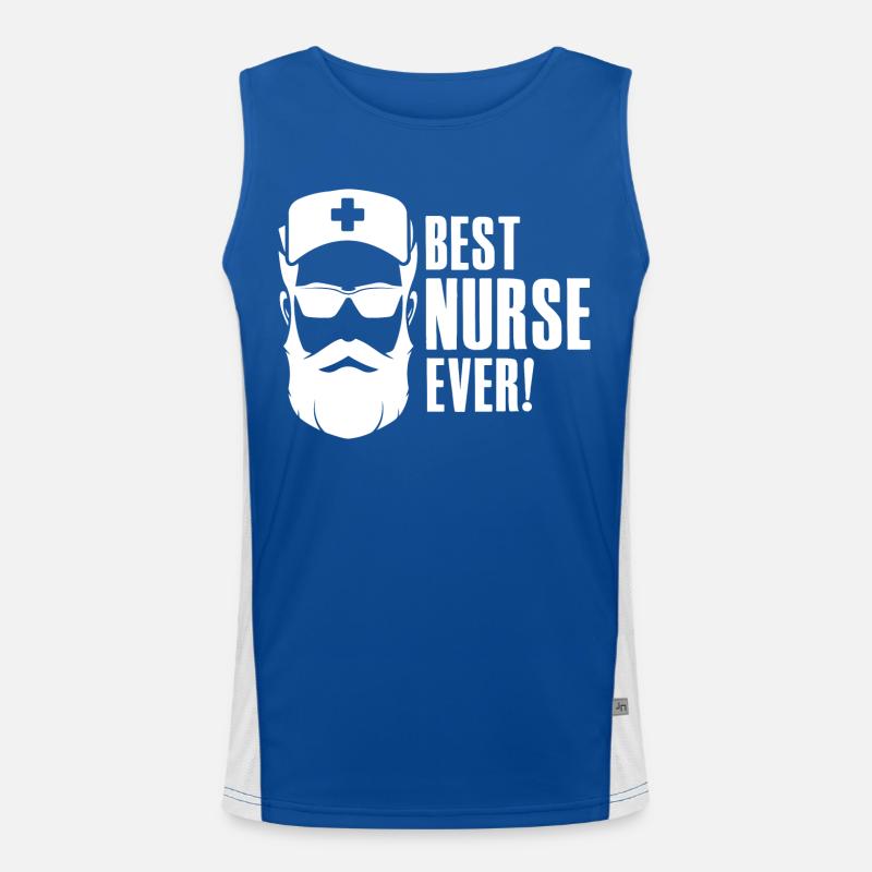 Best Nurse Ever - Krankenschwester Pfleger Notarzt Funktionelles Kontrast-Tank Top für Männer 