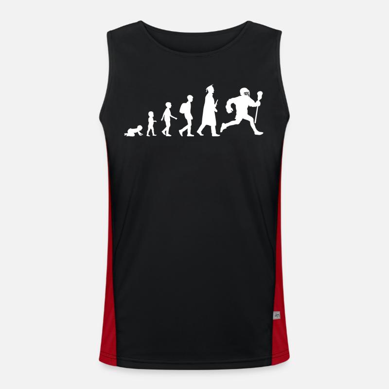 Lacrosse Evolution - Men's Functional Contrast Tank Top  - black/red