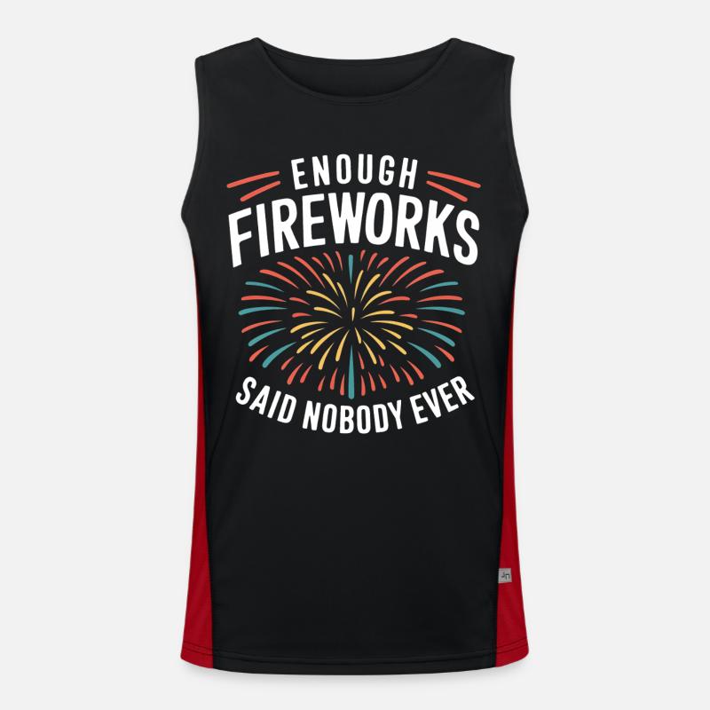 Pyrotechnics Fireworks Pyrotechnics - Men's Functional Contrast Tank Top - black/red