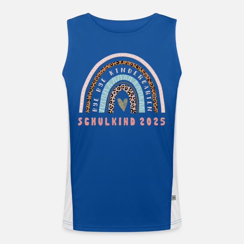 Bye Bye Kindergarten Schulkind 2025, Einschulung Funktionelles Kontrast-Tank Top für Männer 