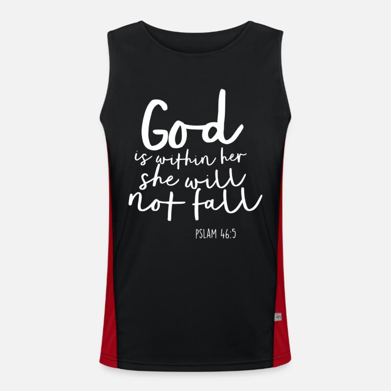 Psaume Don de Dieu Bible Jésus Evangile Christ Débardeur respirant contrasté Homme 