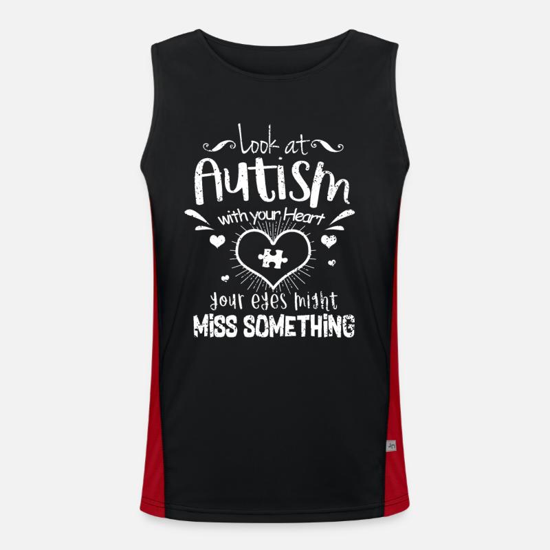 Autismus Funktionelles Kontrast-Tank Top für Männer 