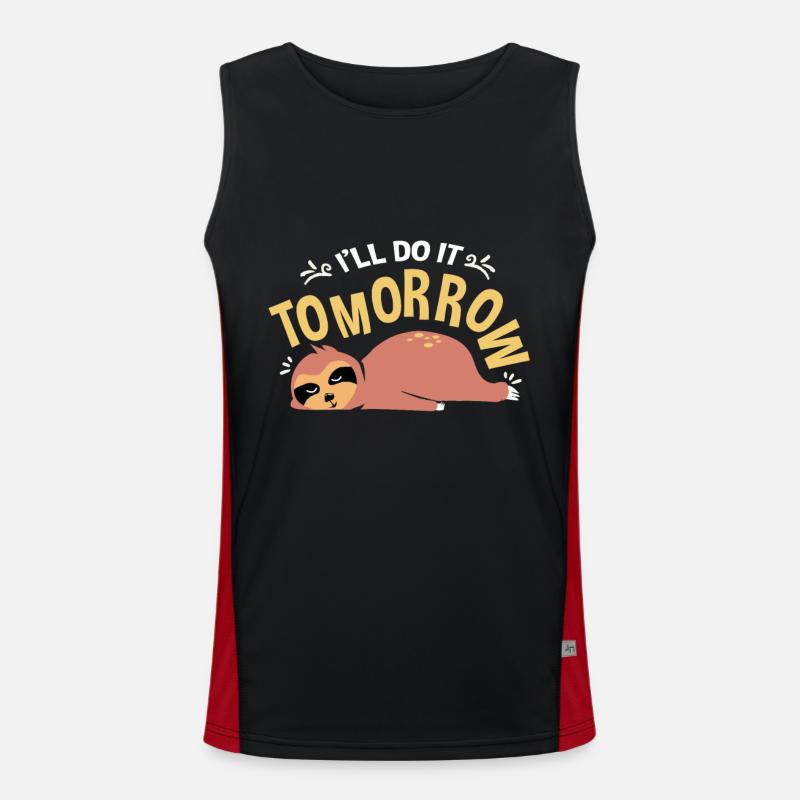 Faultier Funktionelles Kontrast-Tank Top für Männer 