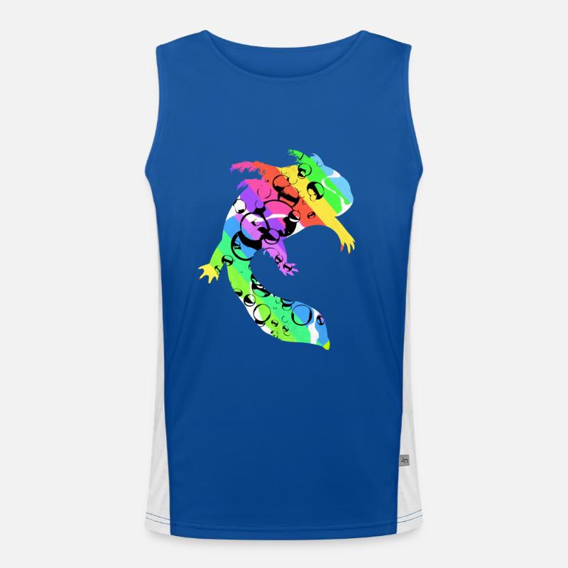 Axolotl Funktionelles Kontrast-Tank Top für Männer 