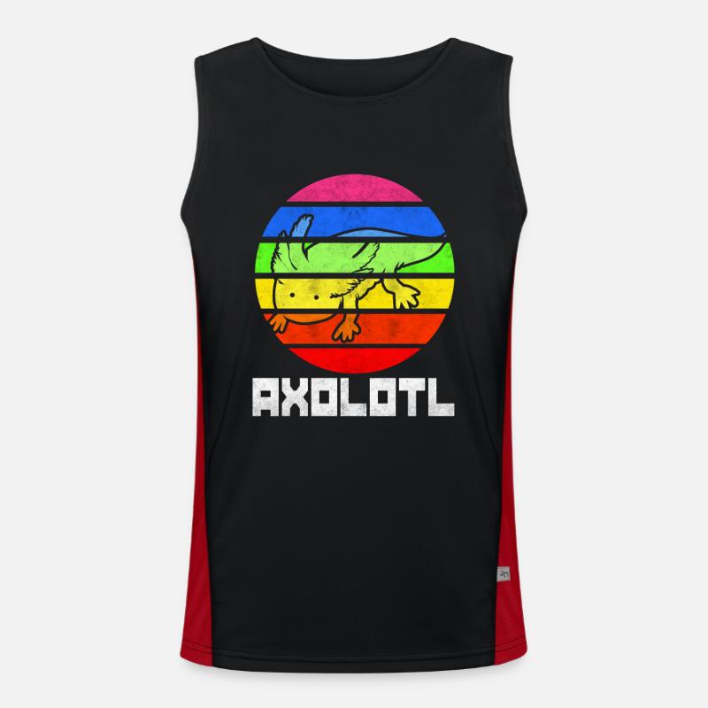 Axolotl Funktionelles Kontrast-Tank Top für Männer 