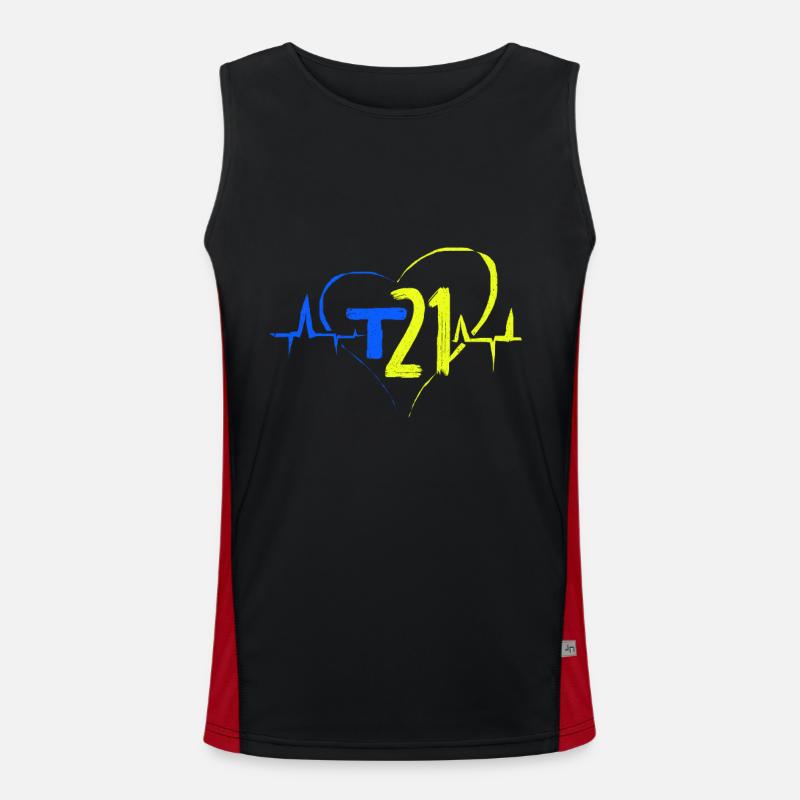 Down syndrome Men's Functional Contrast Tank Top 