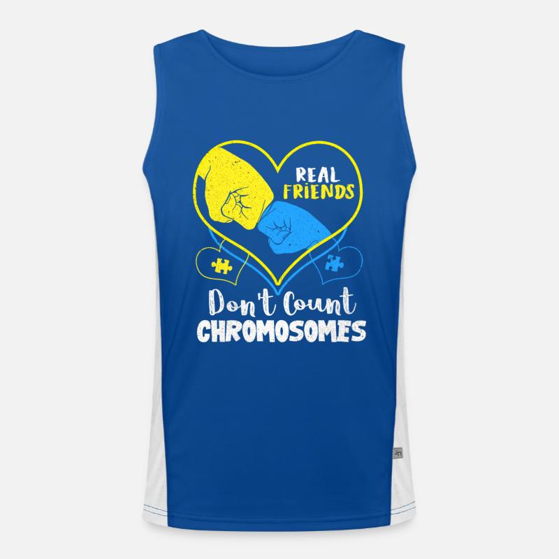 Down syndrome Men's Functional Contrast Tank Top 