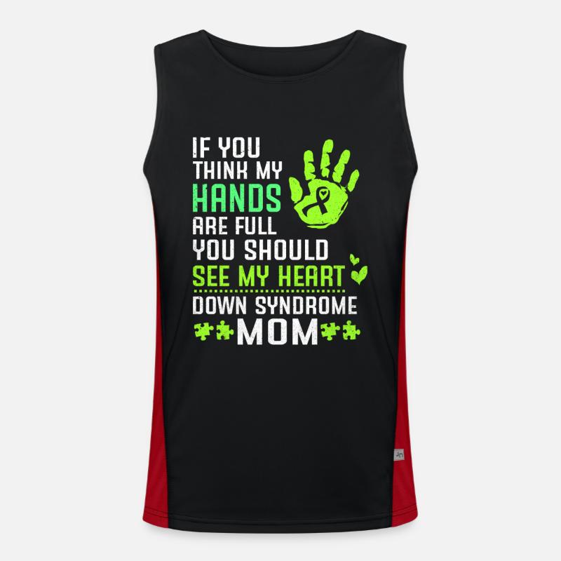 Down syndrome Men's Functional Contrast Tank Top 