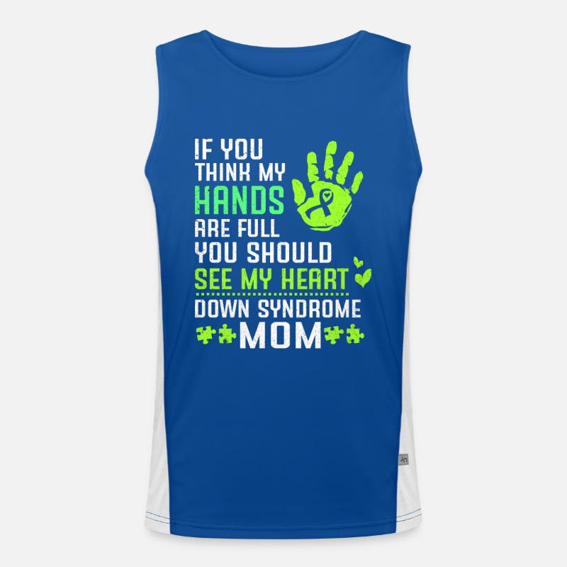 Down Syndrom Funktionelles Kontrast-Tank Top für Männer 