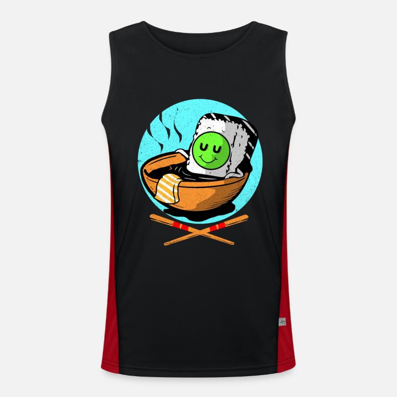 Sushi Funktionelles Kontrast-Tank Top für Männer 