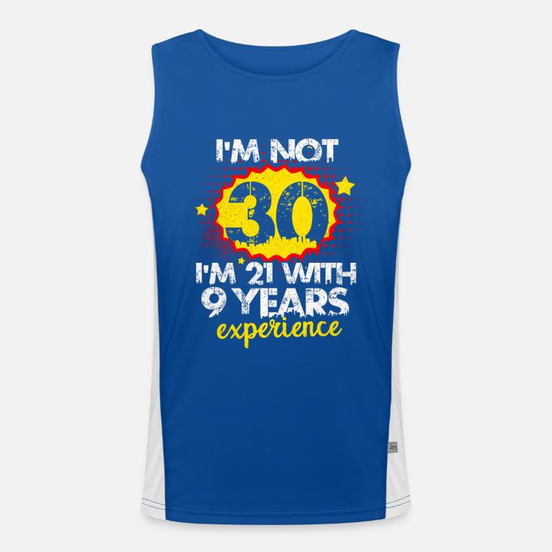 30 Geburtstag Funktionelles Kontrast-Tank Top für Männer 
