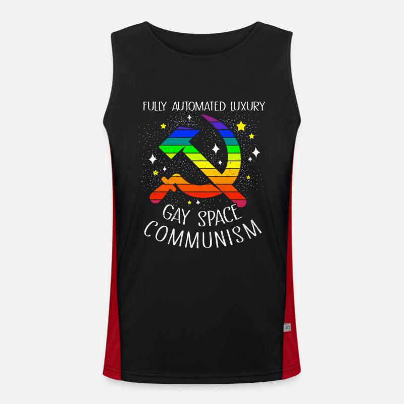 Kommunismus Funktionelles Kontrast-Tank Top für Männer 