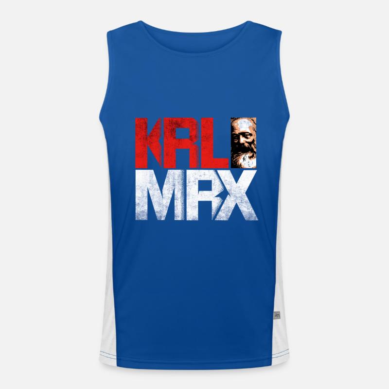 Communism Lenin Marx Class Struggle Social Men's Functional Contrast Tank Top 
