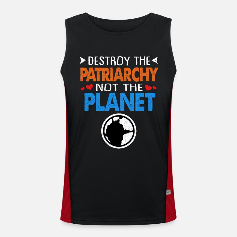 Tag der Erde Funktionelles Kontrast-Tank Top für Männer 