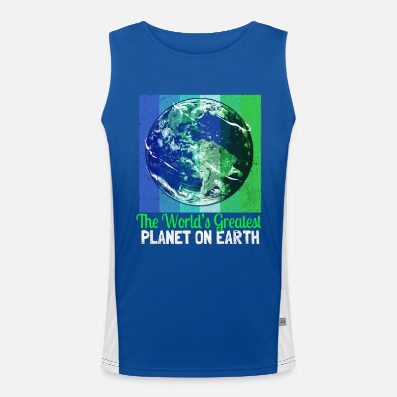 Tag der Erde Funktionelles Kontrast-Tank Top für Männer 