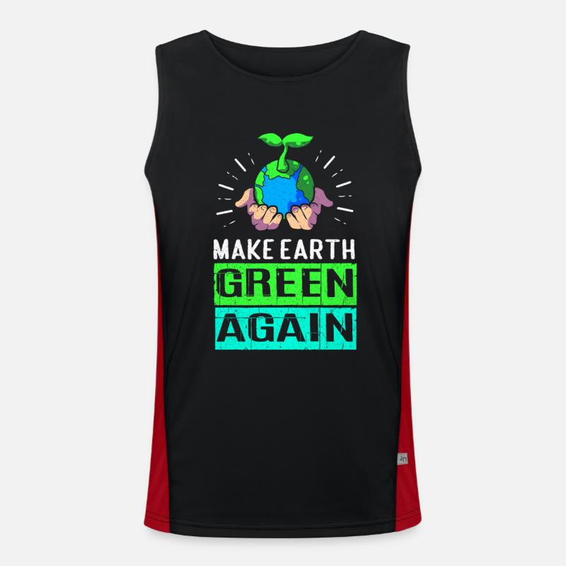 Tag der Erde Funktionelles Kontrast-Tank Top für Männer 