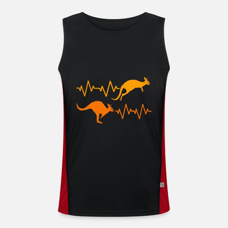 Känguru Funktionelles Kontrast-Tank Top für Männer 