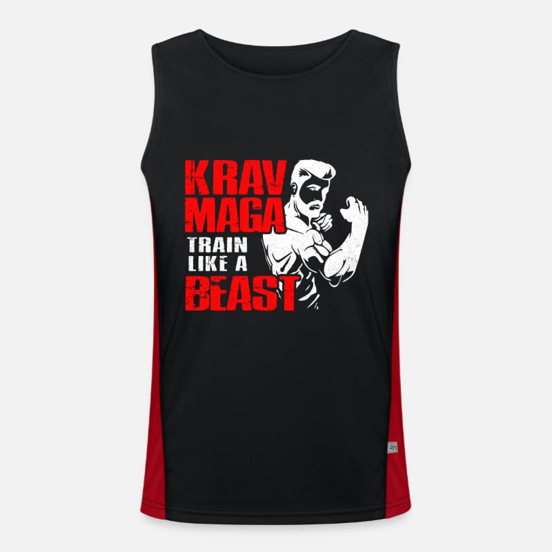 Krav Maga Funktionelles Kontrast-Tank Top für Männer 