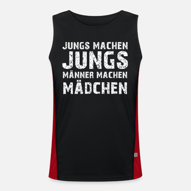 Jungs machen Jungs Männer machen Mädchen Papa Funktionelles Kontrast-Tank Top für Männer 