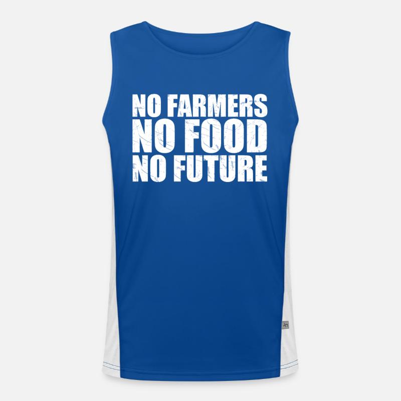 Farmer Agriculture Demo Demonstration Farmer Men's Functional Contrast Tank Top 
