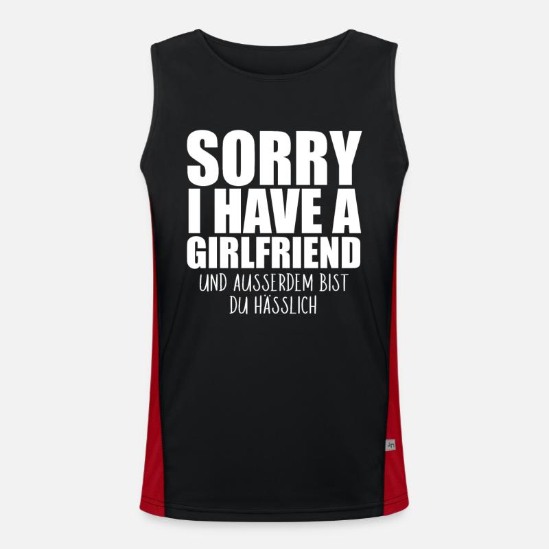 Sorry I have a Girlfriend Ugly Couples Sarcasm Men's Functional Contrast Tank Top 