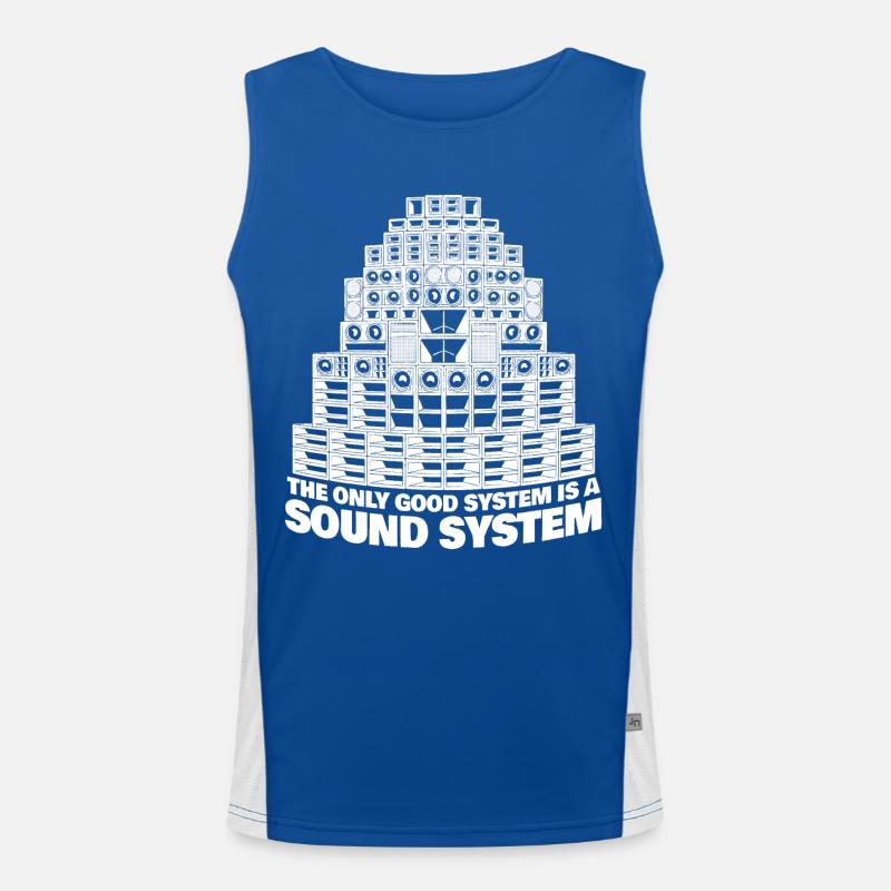 Das einzig gute System ist ein Soundsystem Funktionelles Kontrast-Tank Top für Männer 