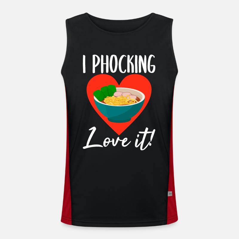 I phocking love it Pho Suppe Vietnamesisch Nudeln Funktionelles Kontrast-Tank Top für Männer 