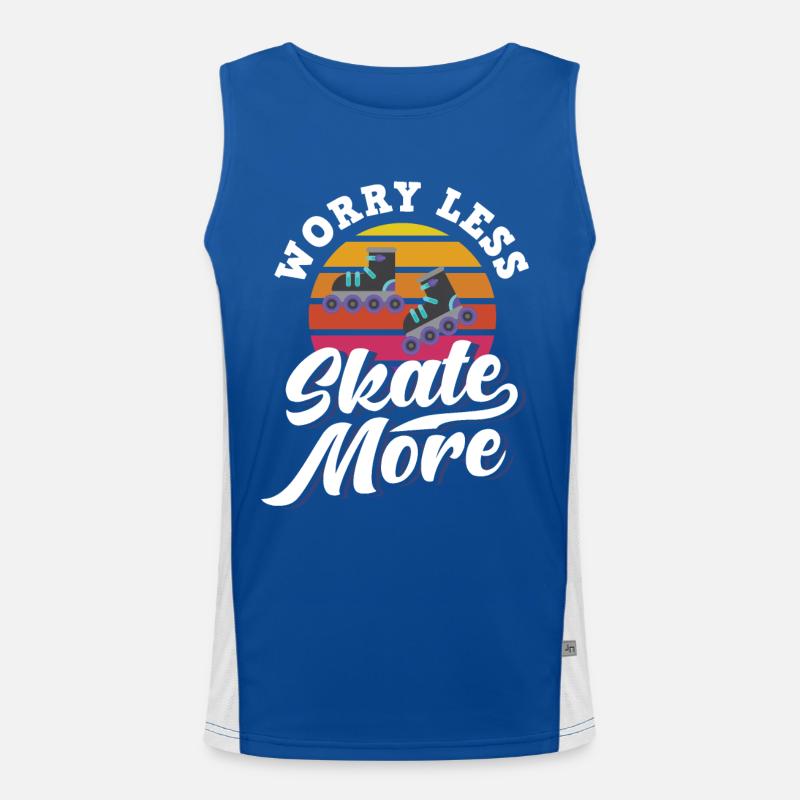 Inline girl roller skates roller skating skate sport Men's Functional Contrast Tank Top 