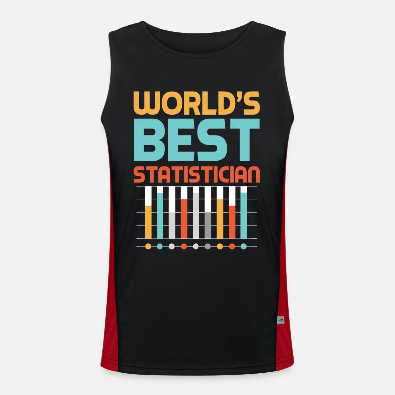 Statistics Statistician Mathematician Mathematics Men's Functional Contrast Tank Top 