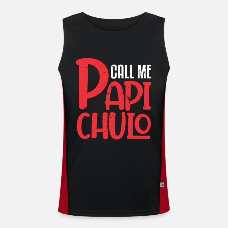 Call Me Papi Chulo Sugar Daddy Dad Papa Débardeur respirant contrasté Homme 