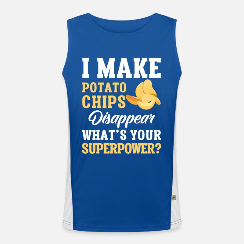 Potato Chips Chips Food Snack Candy Food Men's Functional Contrast Tank Top 