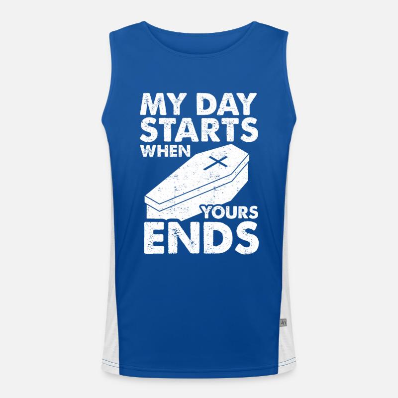 Undertaker funeral morgue Undertaker Men's Functional Contrast Tank Top 