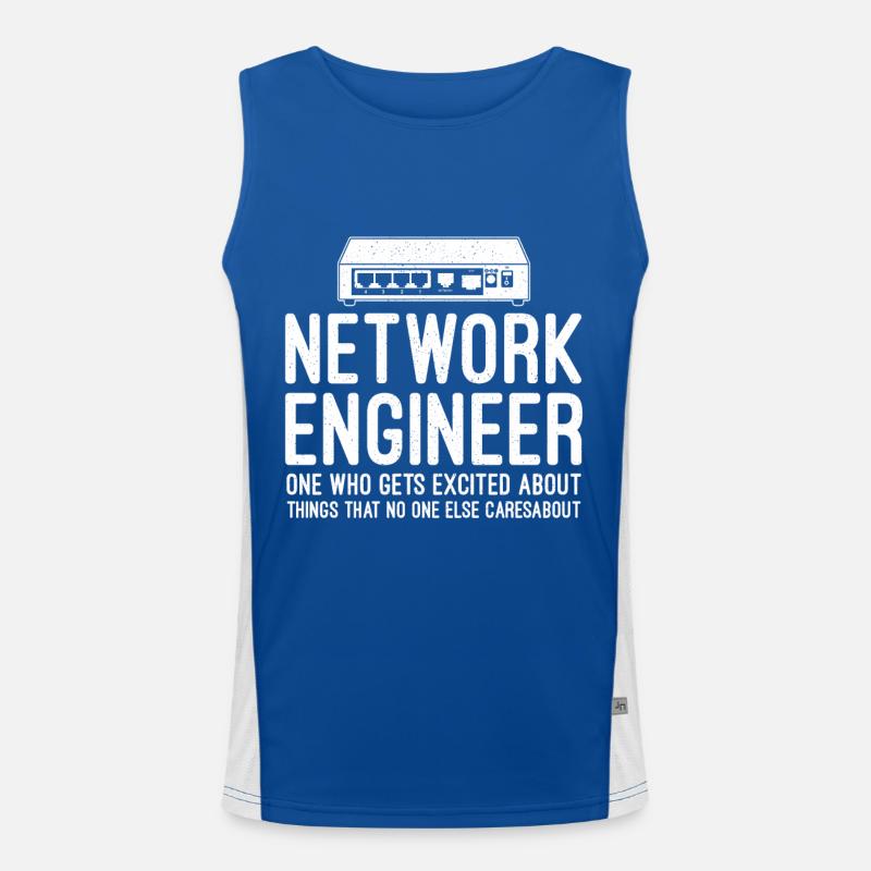 Network Technician Computer Science Network Technk IT Men's Functional Contrast Tank Top 