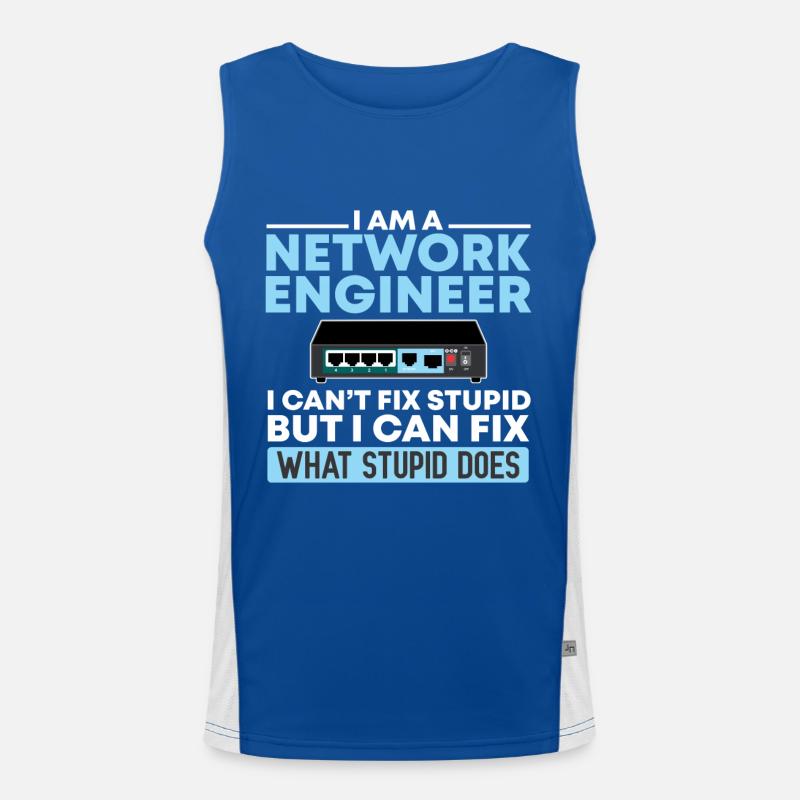 Techniciens de réseau Informatique Réseau Technk IT Débardeur respirant contrasté Homme 