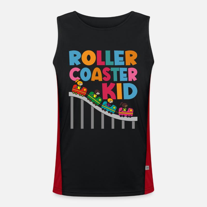 Roller Coaster Amusement Park Amusement Park Men's Functional Contrast Tank Top 